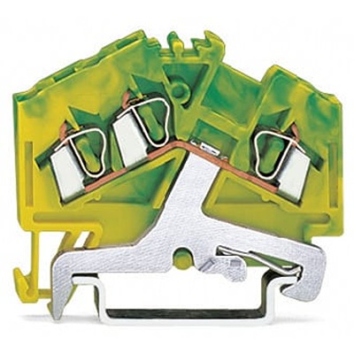 WAGO 280-637-1 280 Series Green/Yellow, 2.5mm², 4-Level, Cage Clamp Termination