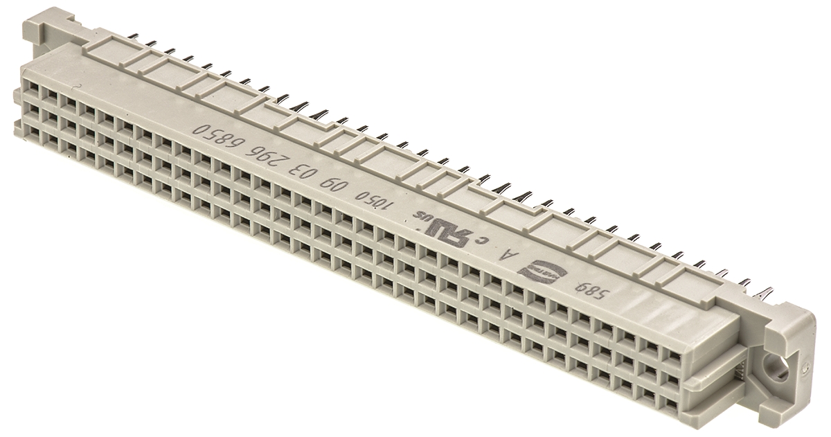 HARTING 96 Way 2.54mm Pitch, Type C Class C2, 3 Row, Straight DIN 41612 Connector, Socket