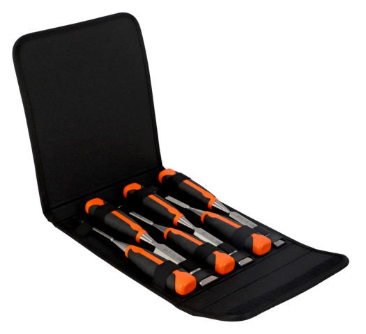 Bahco 6 pieces Piece Chisel Set, 266mm Length, 6 mm, 10 mm, 12 mm, 18 mm, 25 mm, 32 mm Blade Width