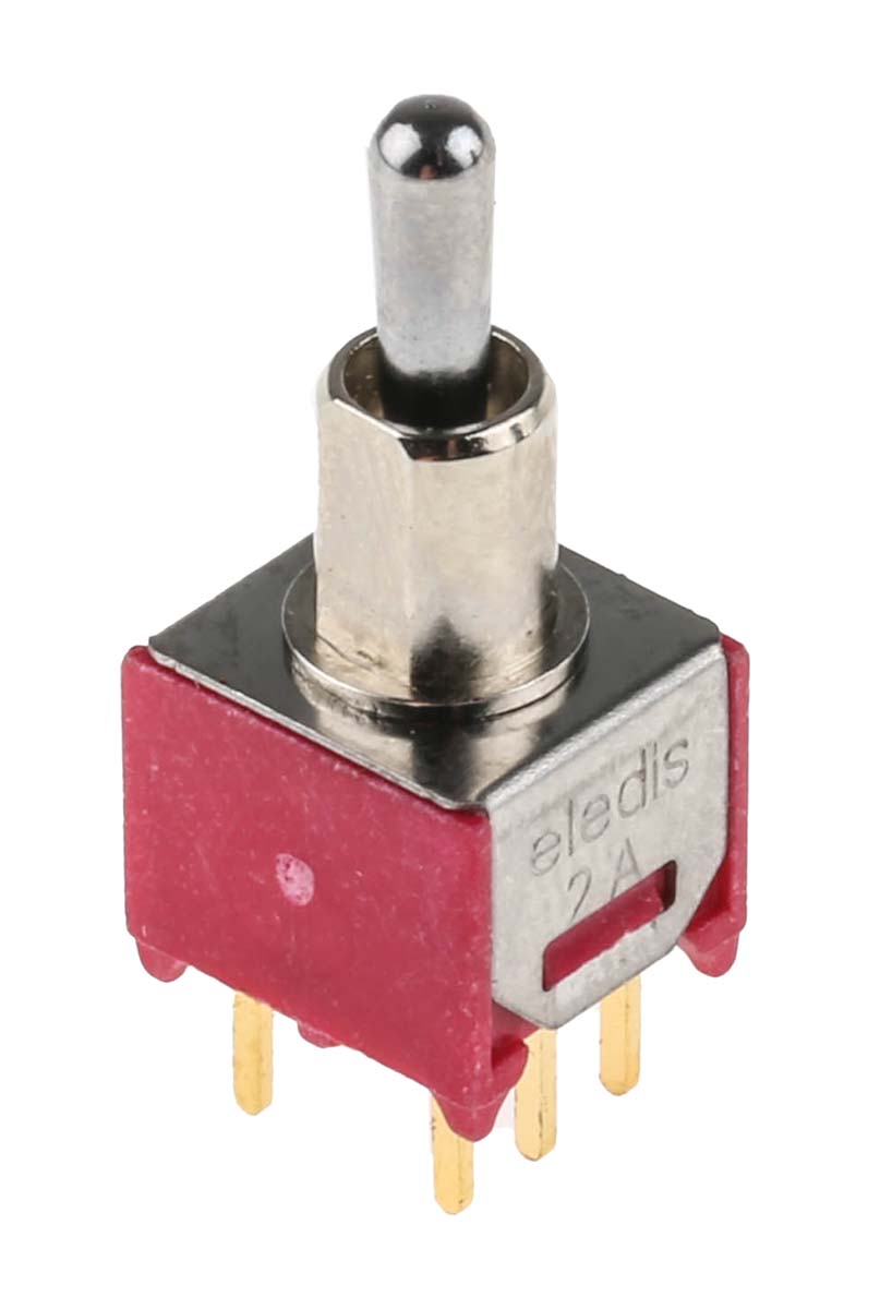 RS PRO Toggle Switch, PCB Mount, On-Off-On, DPDT, Through Hole Terminal