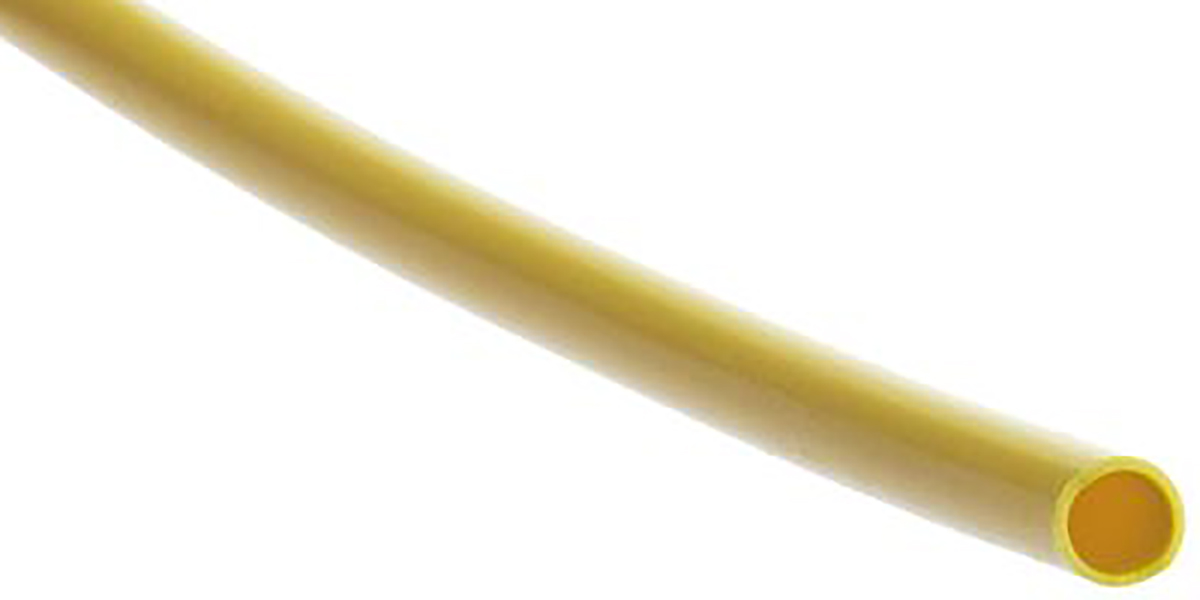 HellermannTyton Silicone Rubber Yellow Cable Sleeve, 1mm Diameter, 25m Length, SLPLU 10 Series