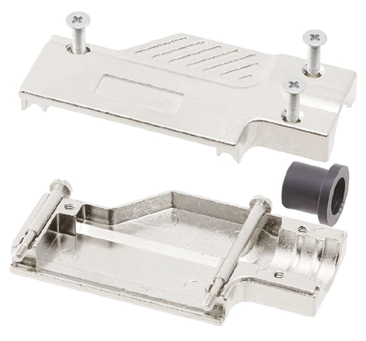 MH Connectors MHDCMR Series Zinc Right Angle D Sub Backshell, 37 Way, Strain Relief