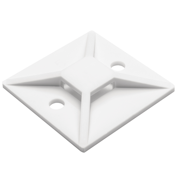HellermannTyton White Cable Tie Mount 37.7 mm x 37.7mm, 8.9mm Max. Cable Tie Width