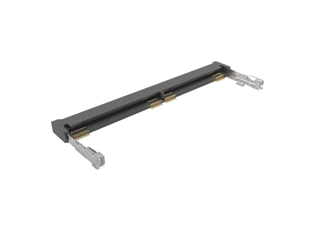 Amphenol Communications Solutions 0.5mm Pitch 262 Way, Right Angle SMT Mount DDR5 DIMM Socket ,250 V ac ,500mA