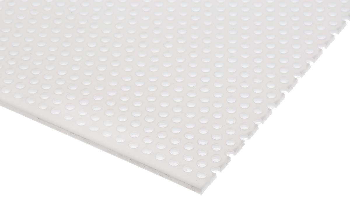 RS PRO White Plastic Sheet, 500mm x 500mm x 2mm