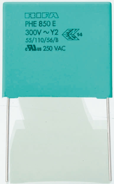 KEMET PHE850 Metallised Polypropylene Film Capacitor, 1.25 kV dc, 300 V ac, ±20%, 470nF, Through Hole