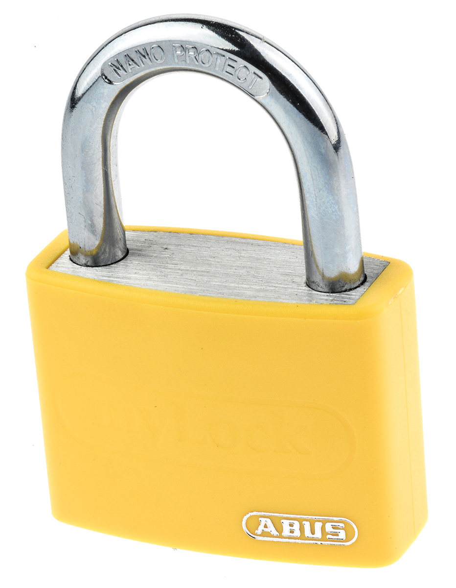 ABUS Key Weatherproof Aluminium, Steel Safety Padlock, 6.5mm Shackle, 43mm Body