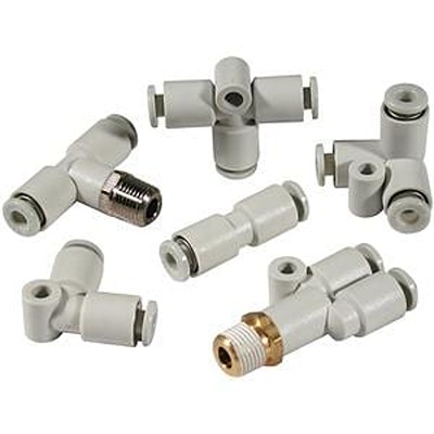 SMC KQ2 Series Straight Fitting, 8 mm to 12 mm, Threaded-to-Tube Connection Style, KQ2H08-12A