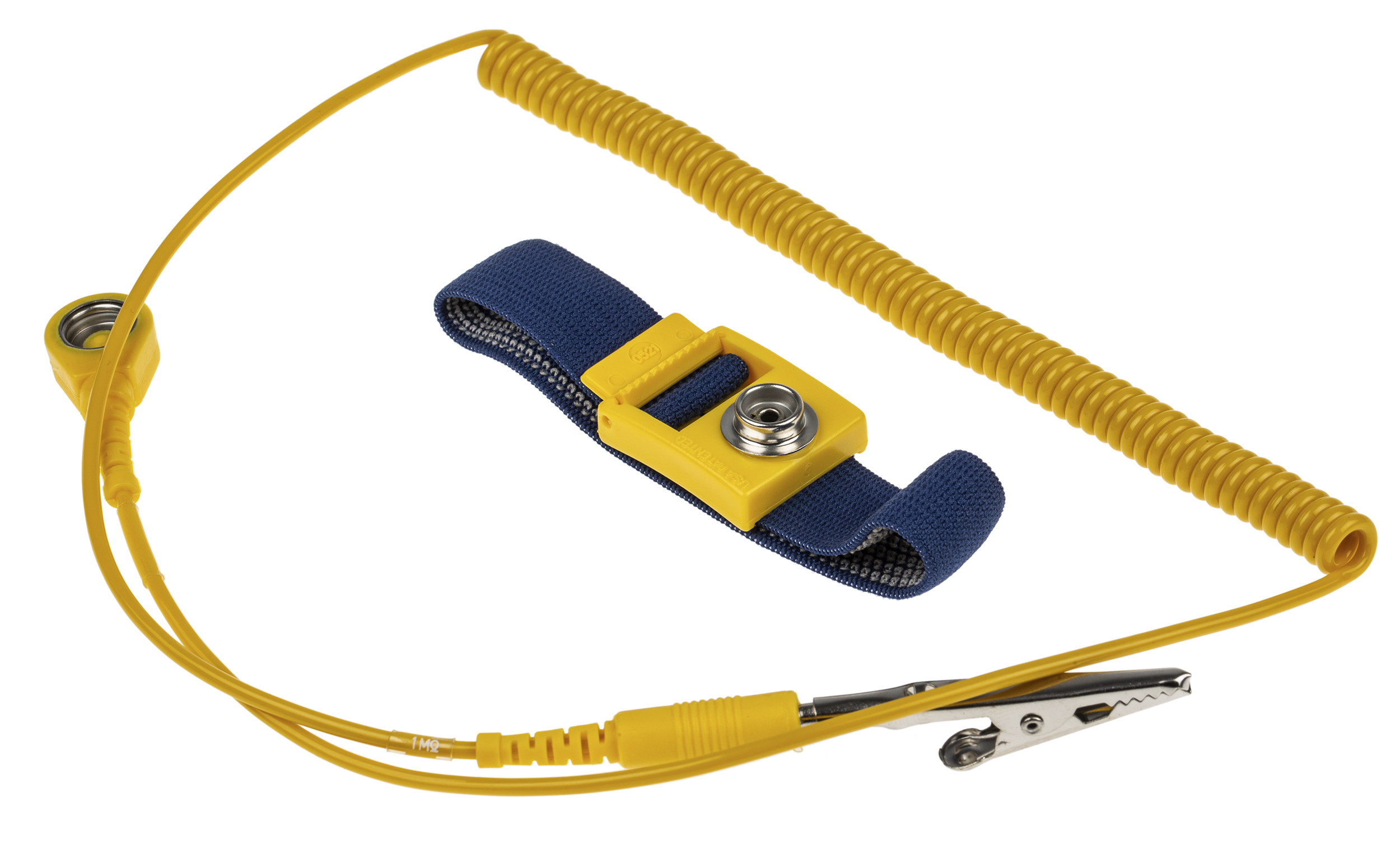 RS PRO ESD Grounding Wrist Strap & Cord Set With 10 mm Socket, 10 mm Stud