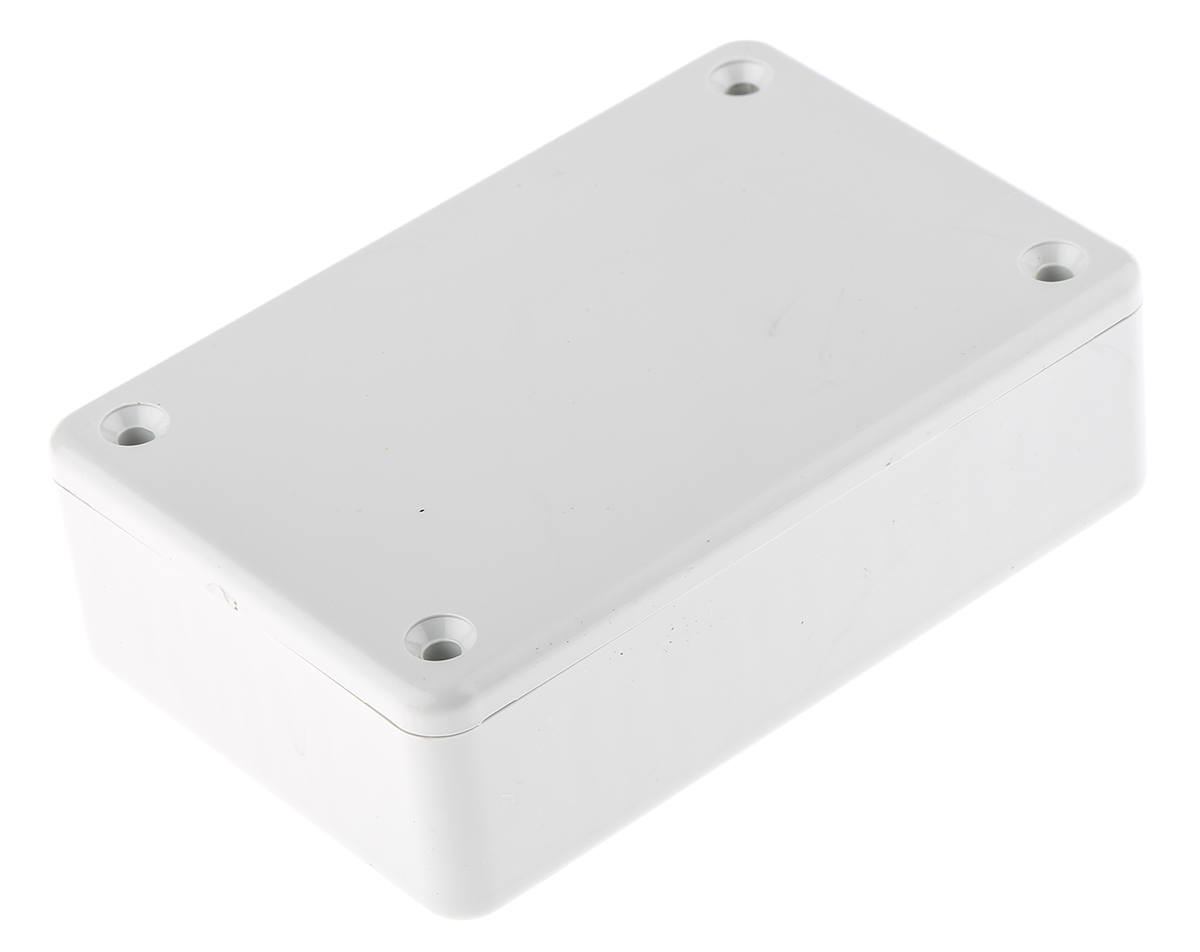 Hammond 1591 Series Grey Flame Retardant ABS Enclosure, IP54, Grey Lid, 85 x 56 x 25mm