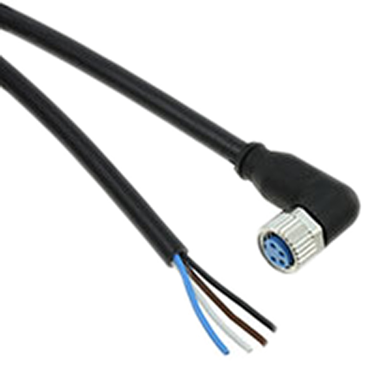 TE Connectivity Female 4 way M12 to Free End Sensor Actuator Cable, 1.5 m