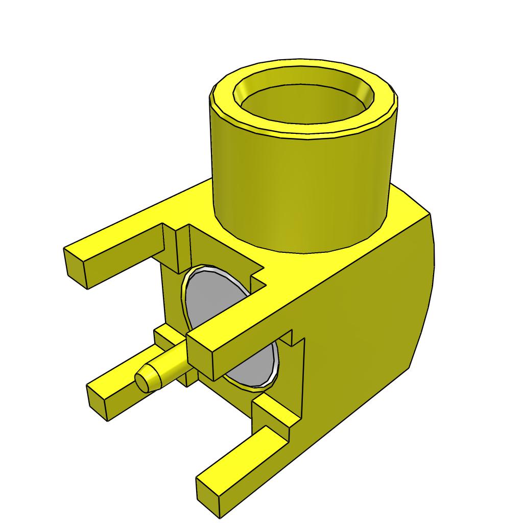 Samtec MCX7 Series, Jack PCB Mount MCX Connector, 75Ω, Through Hole Termination, Right Angle Body
