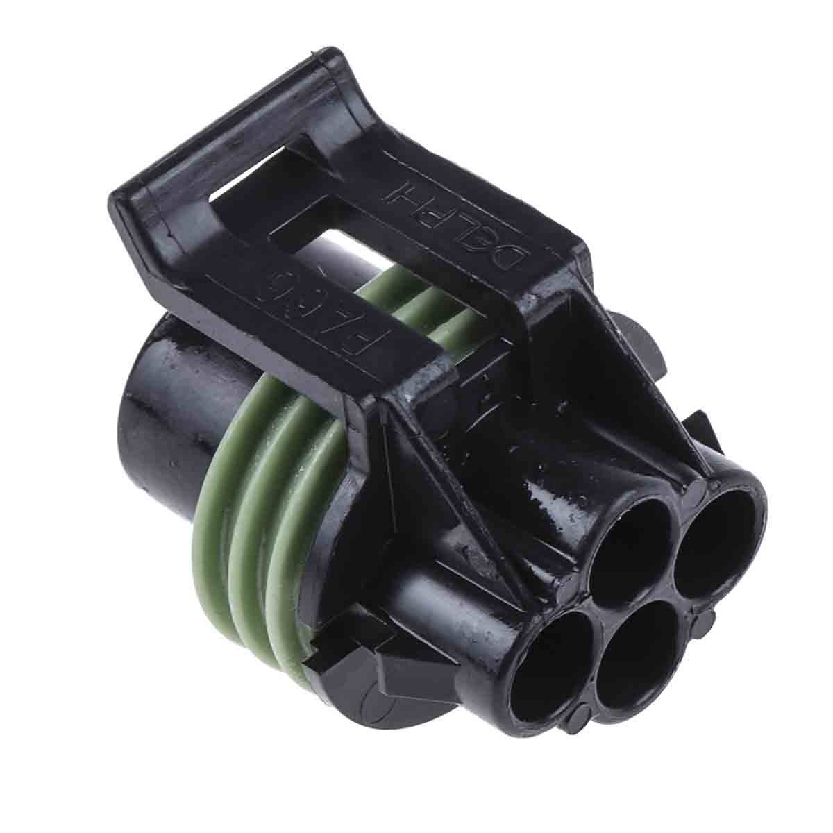 Delphi, Metri-Pack 150 Automotive Connector Socket Black Cable Mount 4 Way, Crimp Termination 12065298