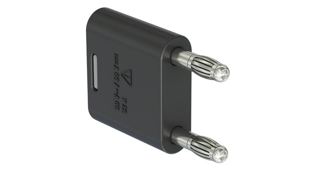 Staubli Black, Plug Test Connector Adapter With CuZn contacts and Nickel Plated - Socket Size: 4mm