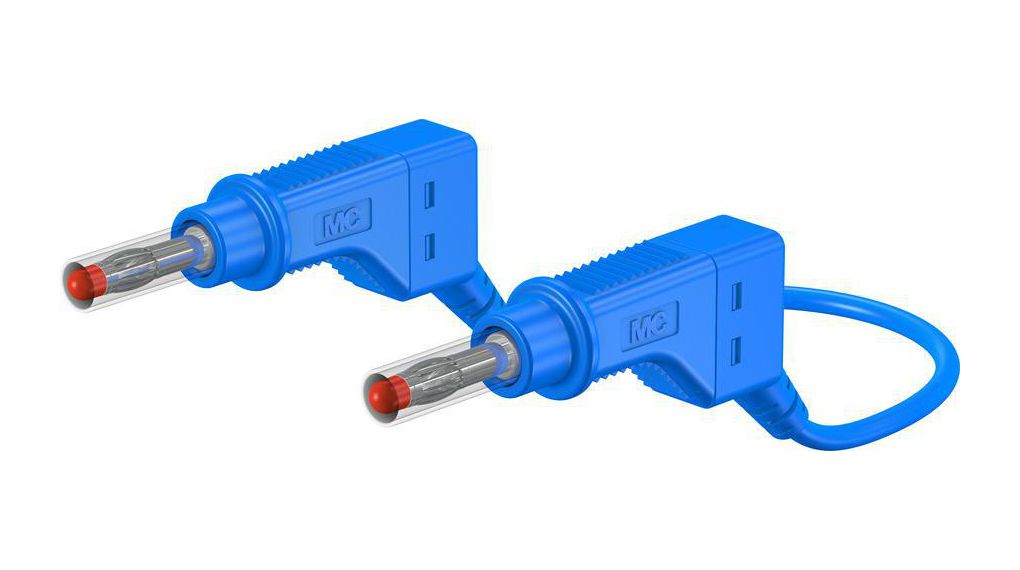 Staubli Test lead, 32A, 600V, Blue, 150cm Lead Length