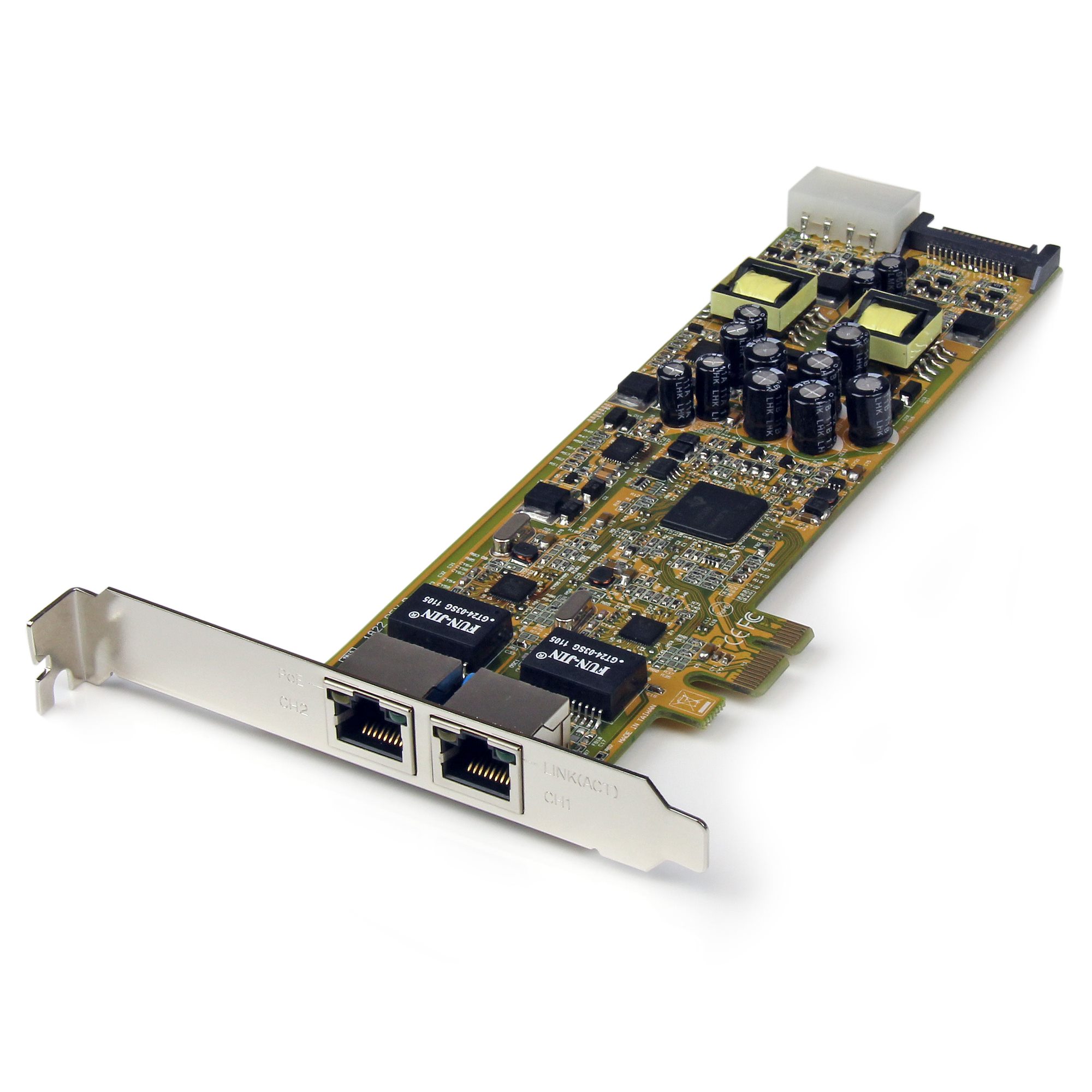 StarTech.com 2 Port PCIe RJ45 Network Card, 10/100/1000Mbit/s