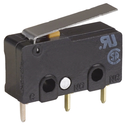 Omron Roller Lever Micro Switch, PCB Terminal, 100 mA @ 30 V dc, SPDT, IP40
