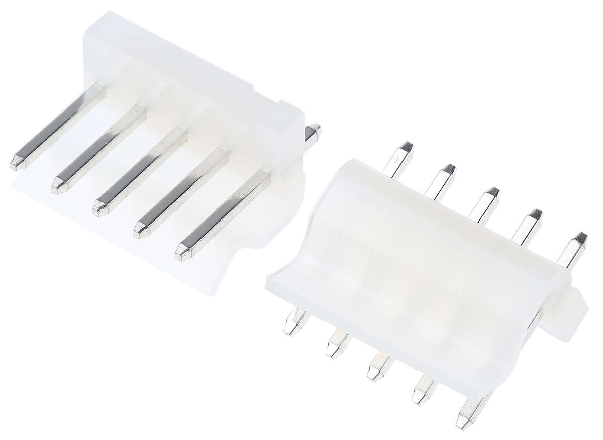 Molex KK 396 Series Vertical Through Hole PCB Header, 5 Contact(s), 3.96 mm Pitch, 1 Row, Shrouded