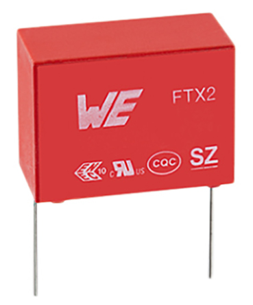 Wurth Elektronik WCAP-FTX2 Metallised Polypropylene Film Capacitor, 275V ac, ±10%, 150nF
