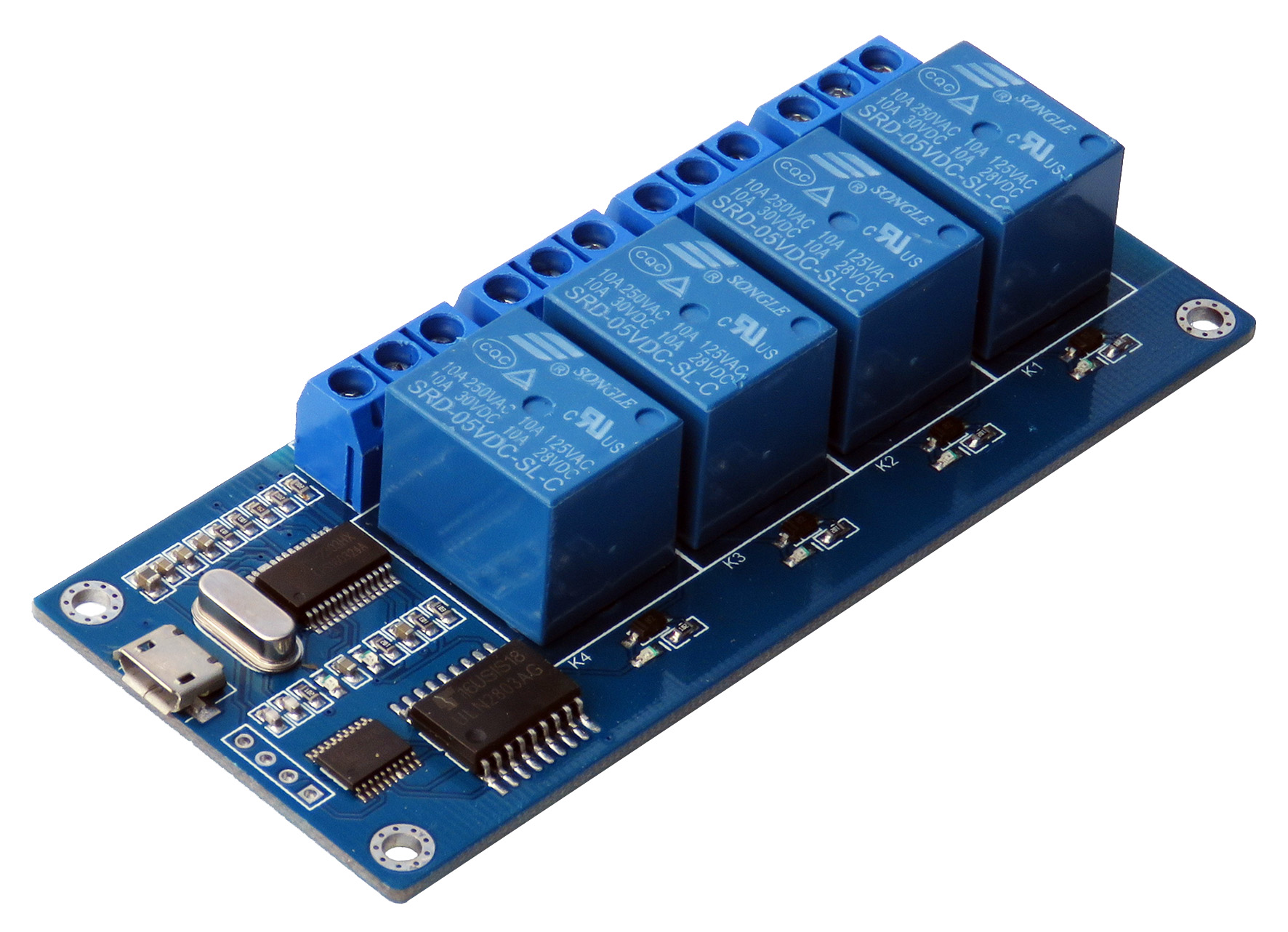 Seeit USB-RELAY04 Relay for Relay Control Card for TTL, Arduino, Raspberry Pi, PIC, AVR
