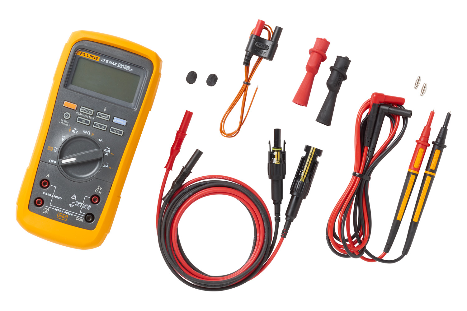 Fluke 87V MAX Multimeter Kit Bundle With RS Calibration