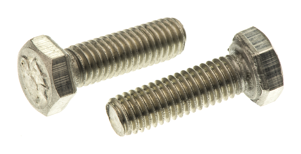 RS PRO Stainless Steel, Hex Bolt, M5 x 16mm
