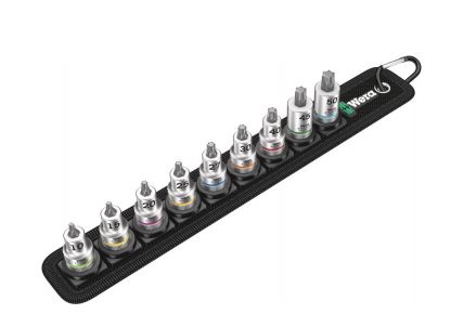 Wera 9-Piece 3/8 in Bit Socket Set , Torx Bit