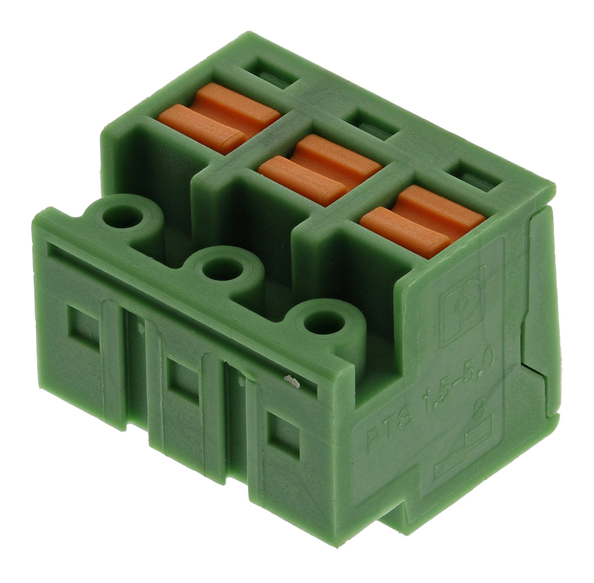Phoenix Contact, 5mm Pitch, PTS 1.5/3-PH-5.0, 3 Way, Horizontal, Pluggable Terminal Block, Plug, Cable Mount, Spring