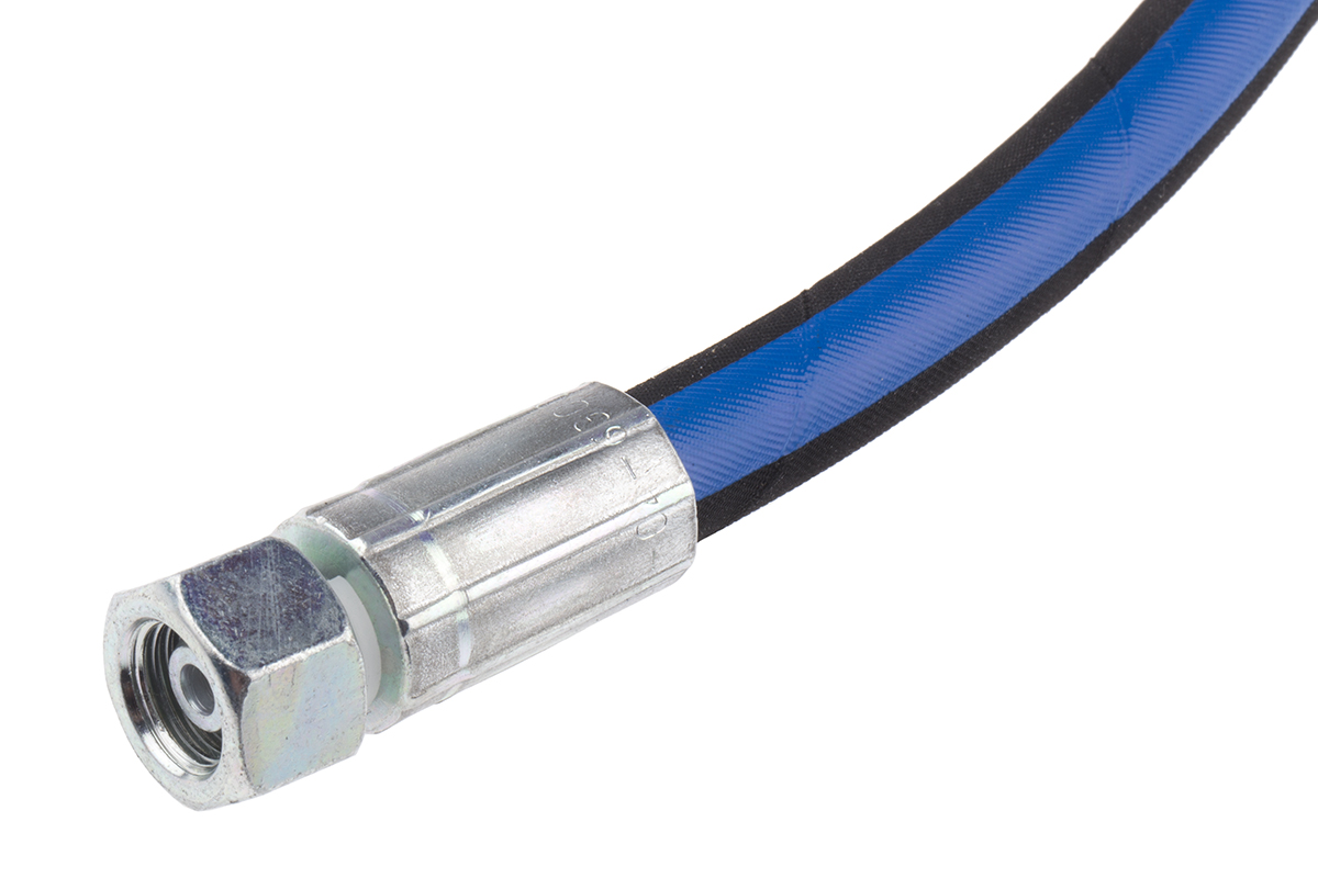 RS PRO 662mm Synthetic Rubber Hydraulic Hose Assembly, 400bar Max Pressure