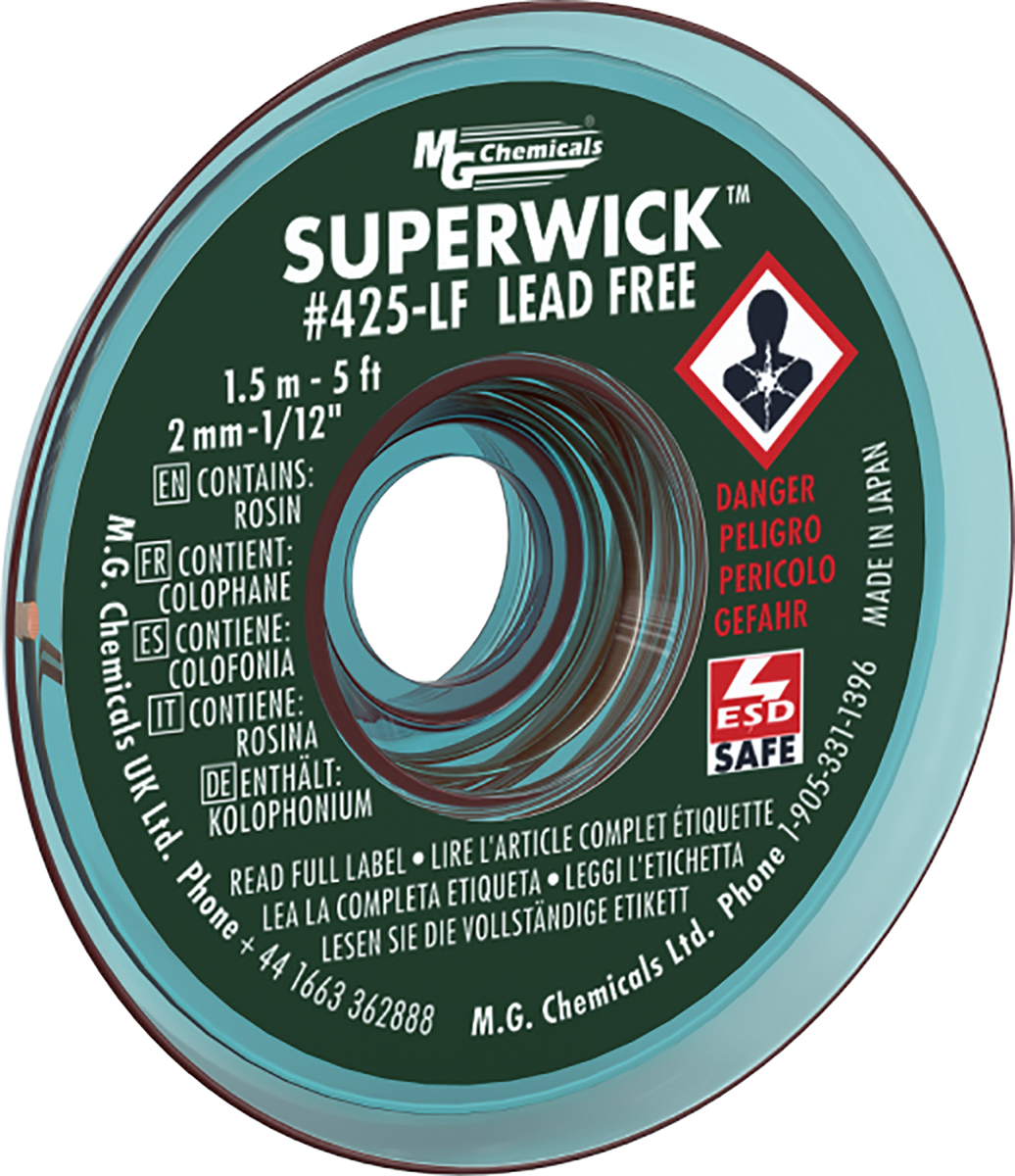 Super Wick SUPERWICK 425-LF 1.5m Lead Free No Clean Desoldering Braid, Width 2mm