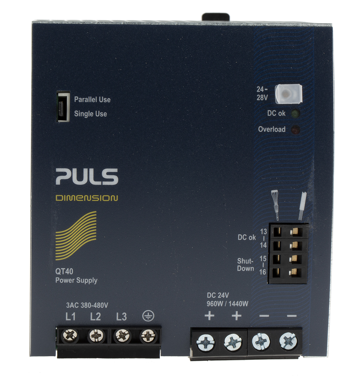 PULS DIMENSION Q Switched Mode DIN Rail Power Supply, 380 → 480V ac ac Input, 24V dc dc Output, 40A Output, 960W