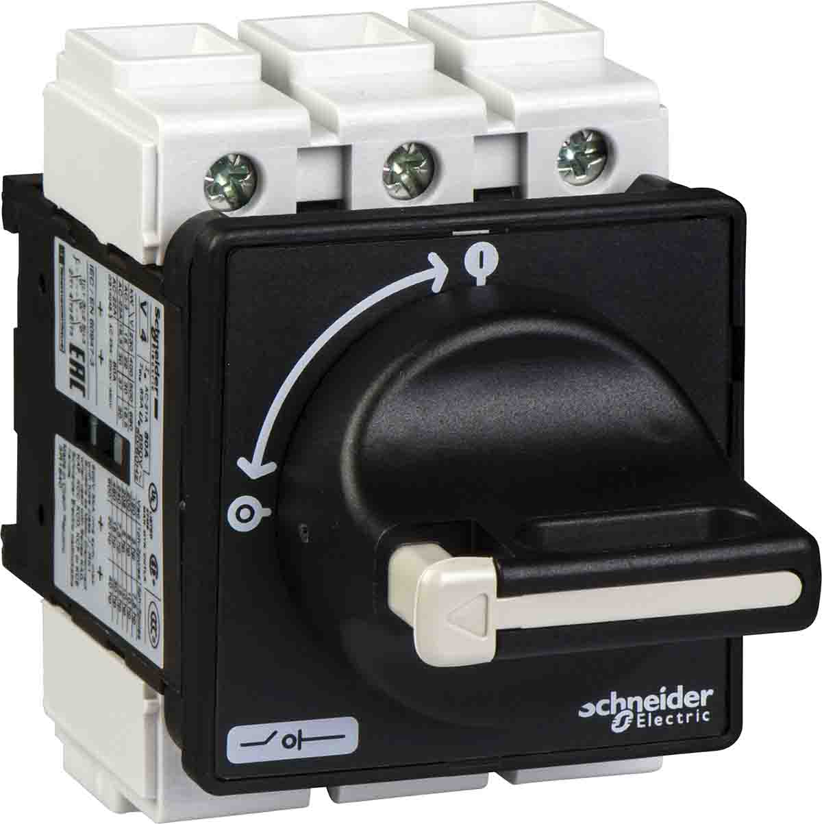 Schneider Electric 3P Pole Switch Disconnector - 80A Maximum Current, 30kW Power Rating, IP65