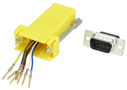 MH Connectors D-sub Adapter Male 9 Way D-Sub to Female RJ45