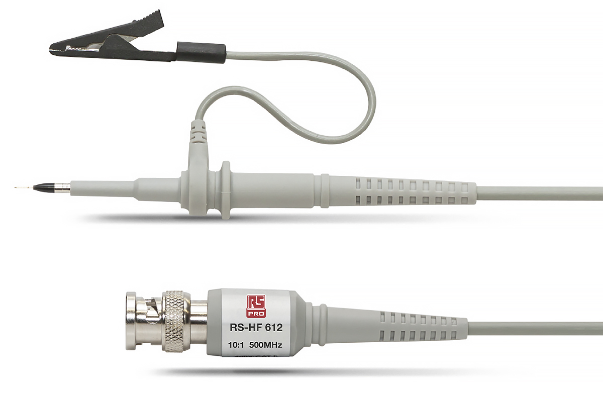 RS PRO Oscilloscope Probe, Voltage Type, 500MHz, 1:10, BNC Connector