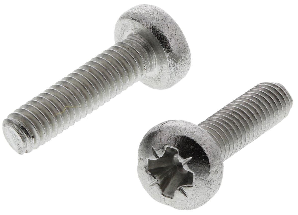 RS PRO Pozi M2.5 Pan A2 304 Stainless Steel Machine Screws DIN 7985 x 10.0mm