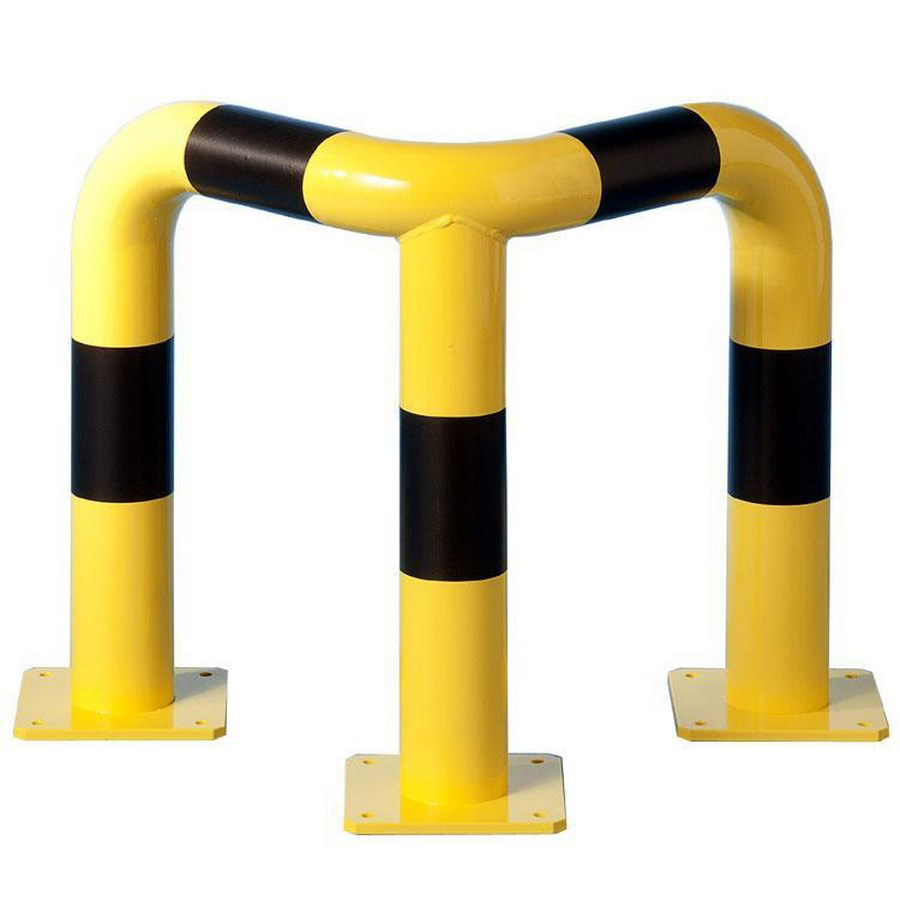 RS PRO Black & Yellow Steel Protection Barrier