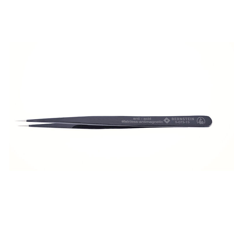 Bernstein 140 mm, Stainless Steel, Pointed, ESD Tweezer