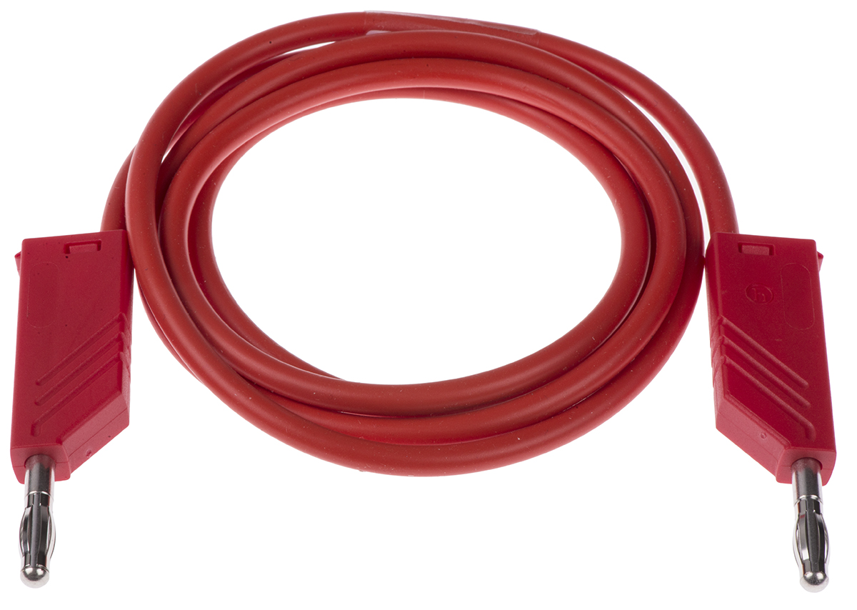 Hirschmann Test & Measurement Test lead, 16A, 60V dc, Red, 1m Lead Length