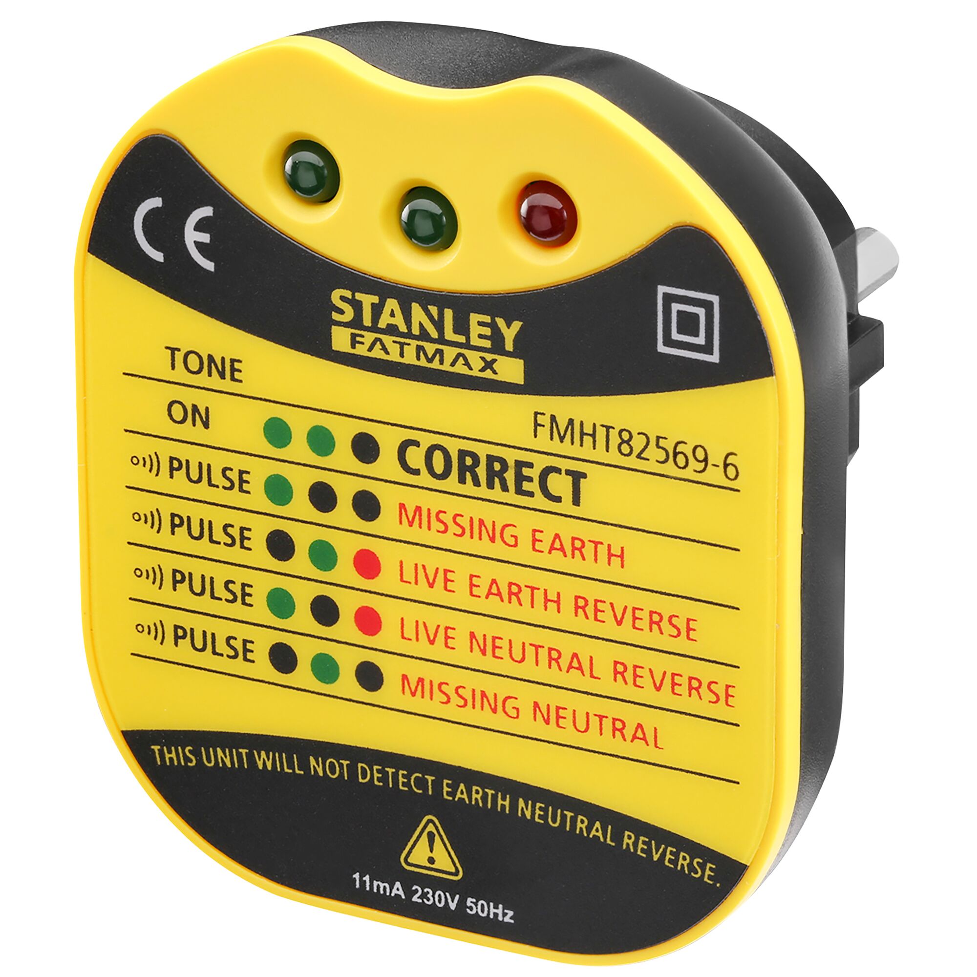Stanley, Model FMHT82569-6 Socket Tester 230V ac CAT II 230V