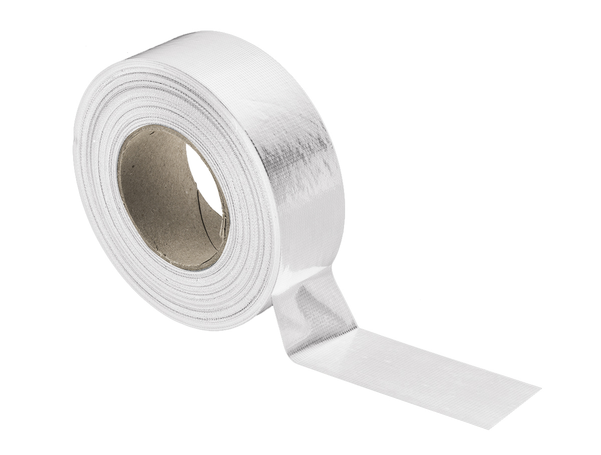 RS PRO Duct Tape, 50m x 50mm, White, Gloss Finish