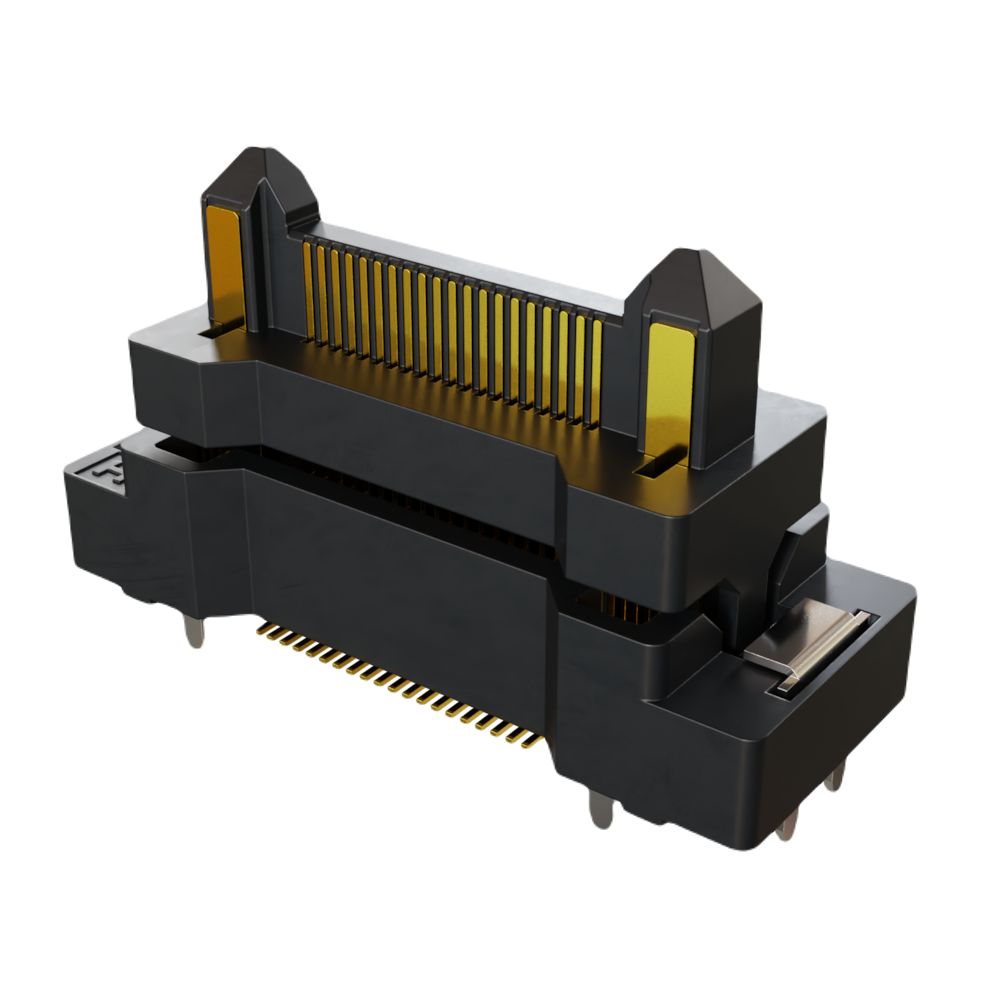 HARWIN FLECTO Series Vertical Surface PCB Header, 40 Contact(s), 0.5 mm Pitch, 2 Row, Shrouded