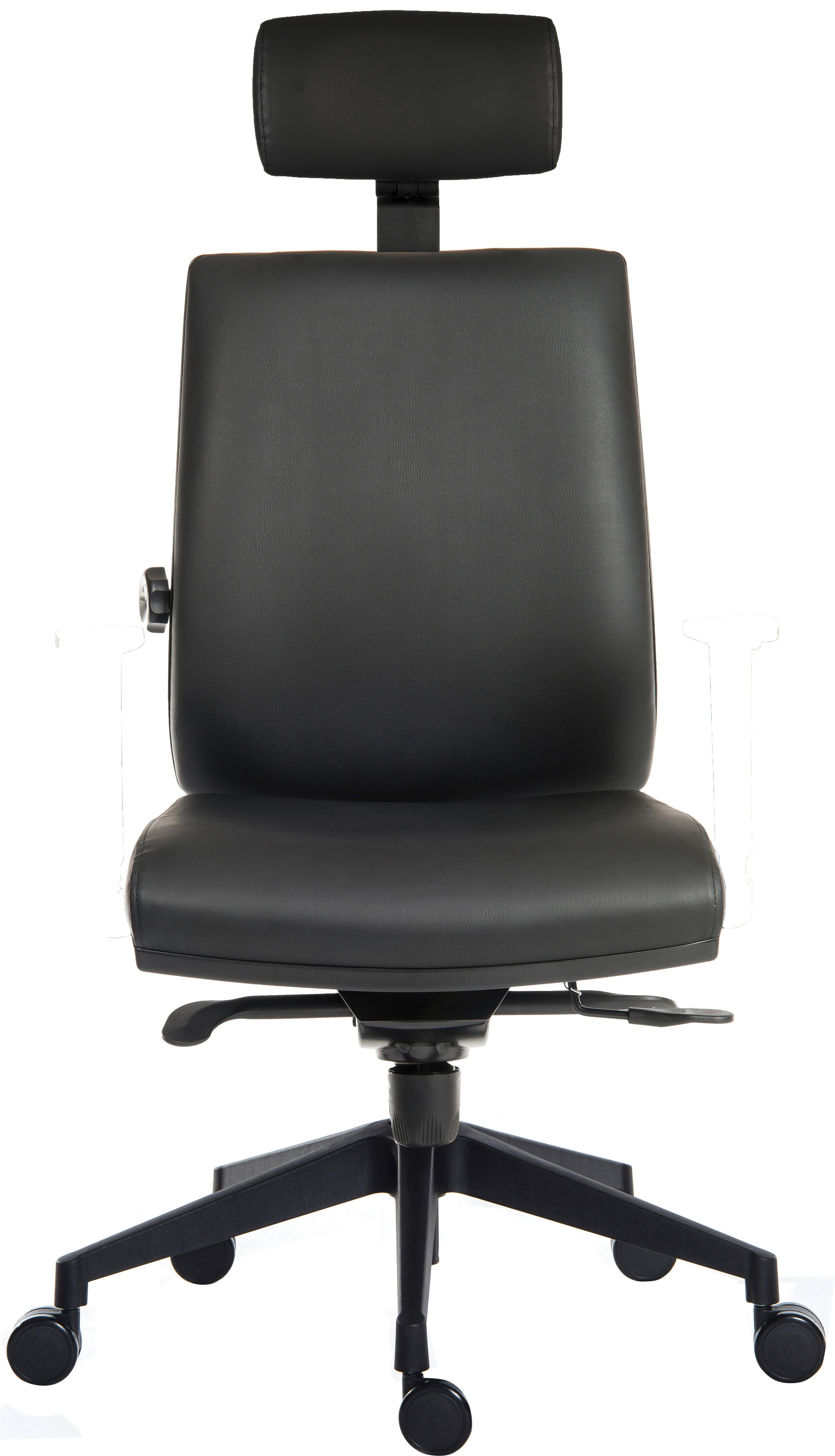 RS PRO Black Polyurethane Operator Chair, 150kg Weight Capacity