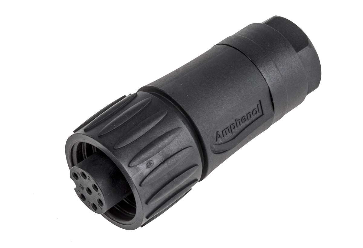 Amphenol Industrial Circular Connector, 6 Contacts, Cable, Standard Connector, Socket, Female, IP67, Ecomate M Series