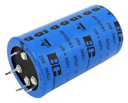 Vishay 820μF Aluminium Electrolytic Capacitor 400V dc, Snap-In - MAL229956821E3