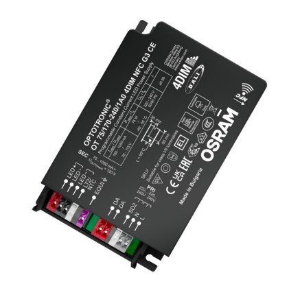 Osram Dimmable LED Driver, 35 → 115V Output, 75W Output, 700mA Output, Constant Current Dimmable