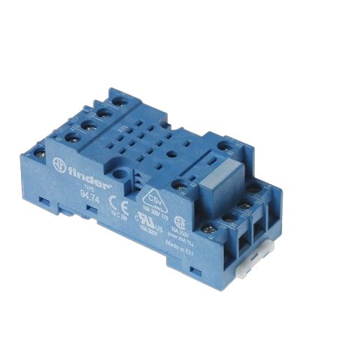 Finder 94 14 Pin 250V ac DIN Rail, Panel Mount Relay Socket, for use with 55.34 Series Relay