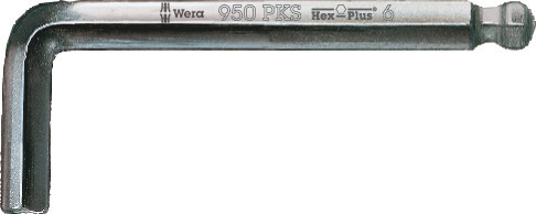 Wera L Shape Metric Hex Key Set, 6.0x100