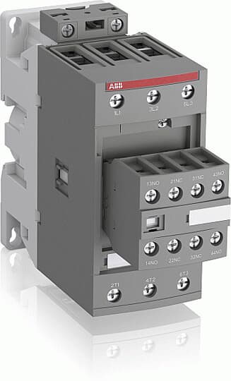ABB 1SBL36 Contactor, 100 to 250 V ac Coil, 3-Pole, 100 A, 30 kW 100 to 250 V, 5 NO/2 NC, 690V