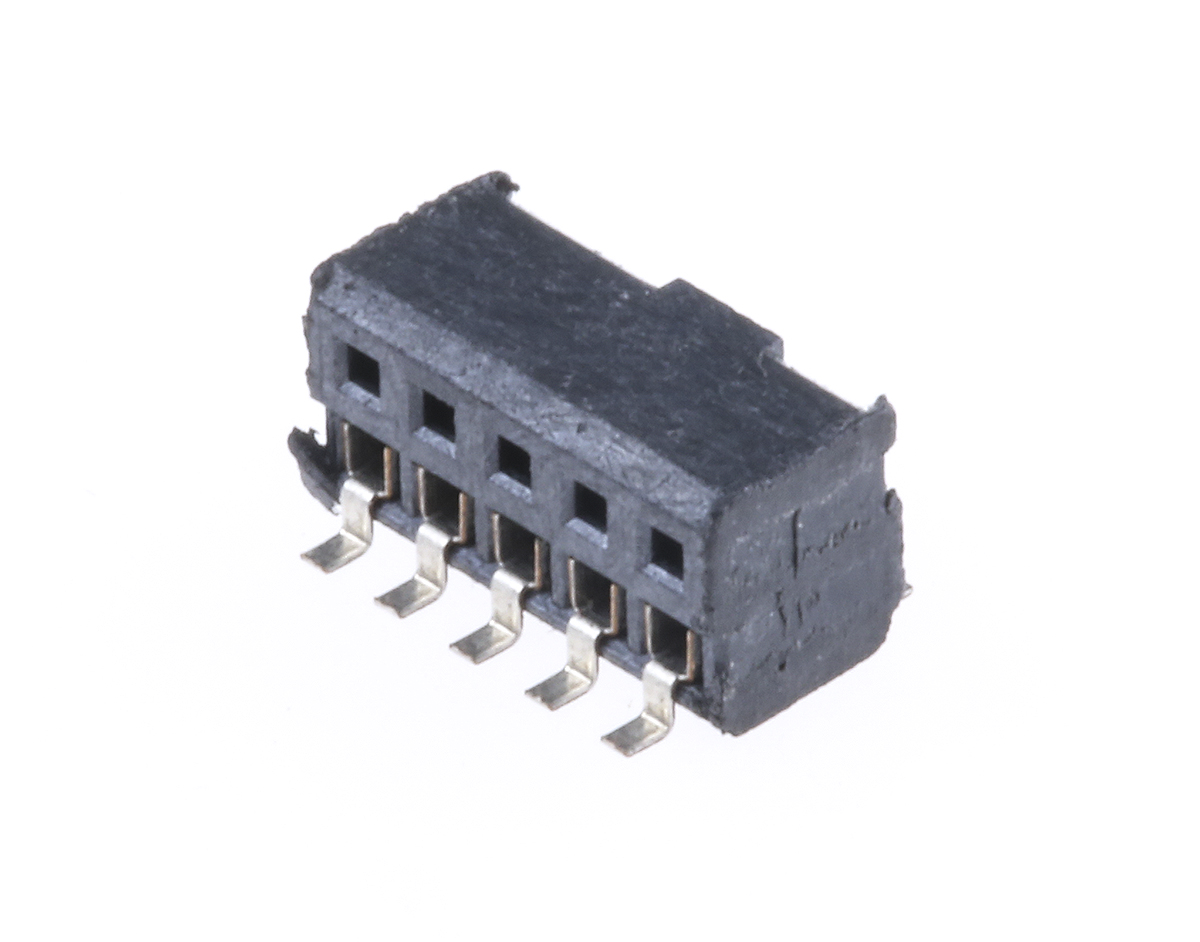 Samtec CLP Series Right Angle Surface Mount PCB Socket, 10-Contact, 2-Row, 1.27mm Pitch, Solder Termination