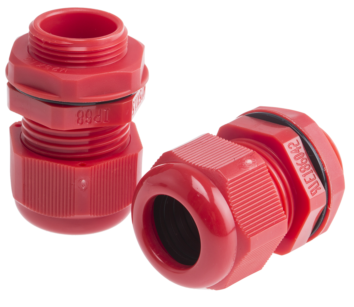 RS PRO Red Nylon Cable Gland, M25 Thread, 13mm min., 18mm max., IP68